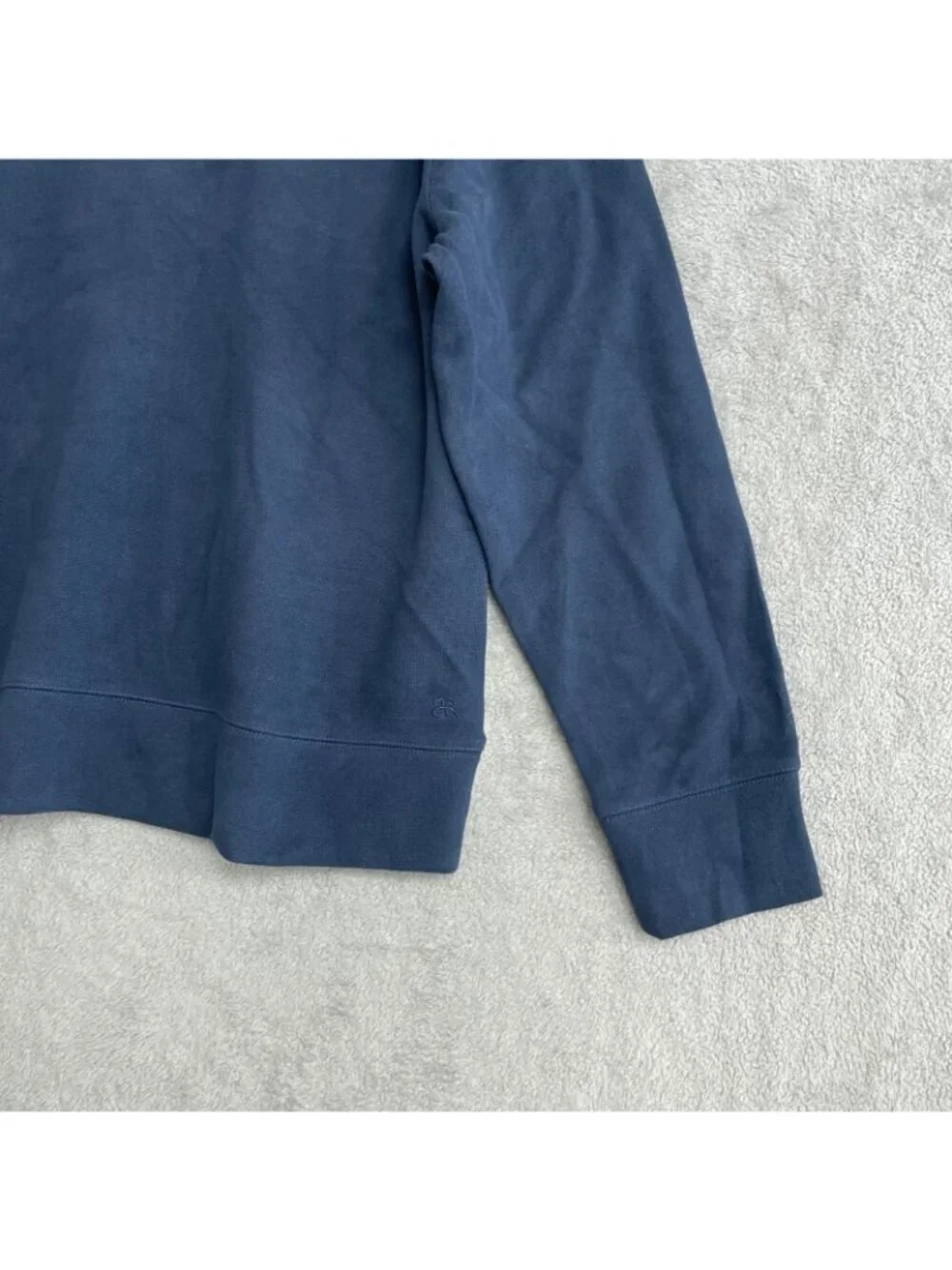 Banana Republic Men's XL Navy Blue 1/4 Zip Pullover Sweatshirt Cotton H2050